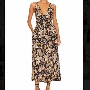 Palermo Low Back Midi Dress in Black & Multi by Shona Joy